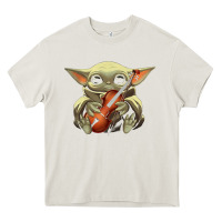 Cream baby yoda hug violin [tb] Heavy Core Tee - linhVisuals