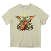 Mossy baby yoda hug violin [tb] Heavy Core Tee - linhVisuals