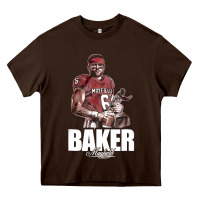 Chocolate Brown baker mayfield [tb] Heavy Core Tee - linhVisuals