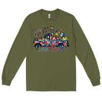Army Green autism avareness Long Sleeve Tee - SublimationCraftShop