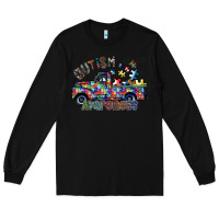 Black autism avareness Long Sleeve Tee - SublimationCraftShop