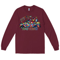 Burgundy autism avareness Long Sleeve Tee - SublimationCraftShop