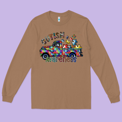 Autism Avareness Long Sleeve Tee Designed By Sublimationcraftshop