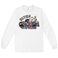 White autism avareness Long Sleeve Tee - SublimationCraftShop