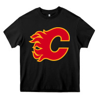 Black the-flames-calgary-sports Heavy Core Tee - linhVisuals