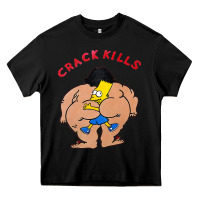 Black bart crack kills Heavy Core Tee - linhVisuals