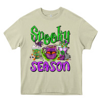 Mossy Spooky Season Coffee Cups Heavy Core Tee - FaDigitalArtStudio