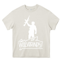 Cream Red Dawn Wolverines Heavy Core Tee - linhVisuals