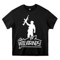 Black Red Dawn Wolverines Heavy Core Tee - linhVisuals