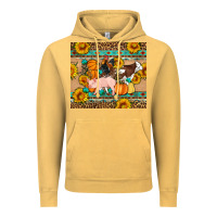 Vintage Mustard Fall Coop Animals Vintage Hoodie - Artiststas