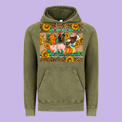 Fall Coop Animals Vintage Hoodie Designed By Artiststas