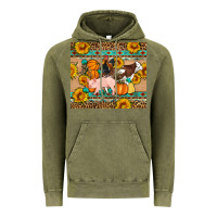 Vintage Olive Fall Coop Animals Vintage Hoodie - Artiststas