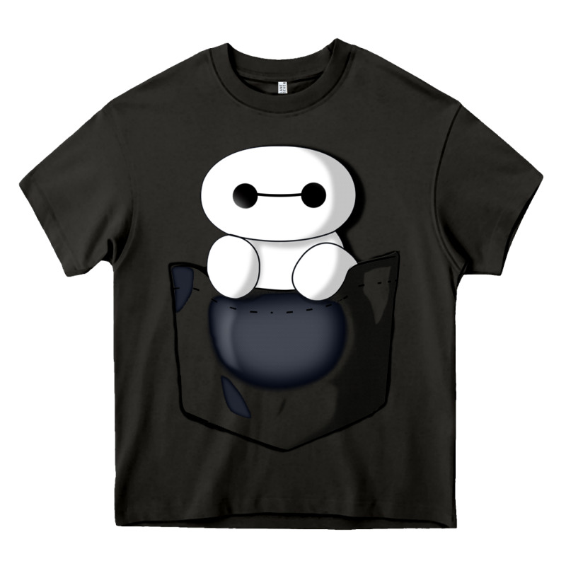 Baymax In Pocket Heavy Core Tee by linhVisuals | Teevron