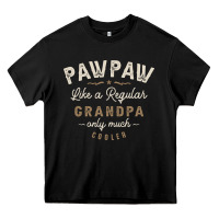Mens Pawpaw Like A Regular Grandpa Funny Fathers Day Heavy Core Tee | Teevron