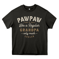Asphalt Mens Pawpaw Like a Regular Grandpa Funny Fathers Day Heavy Core Tee - linhVisuals