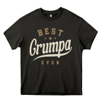 Mens Best Grumpa Ever Funny Grandpa Heavy Core Tee | Teevron