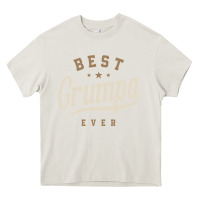 Cream Mens Best Grumpa Ever Funny Grandpa Heavy Core Tee - linhVisuals