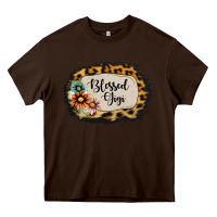 Chocolate Brown Blessed Gigi Heavy Core Tee - Jasminsmagicworld