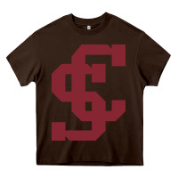 Chocolate Brown santa clara br Heavy Core Tee - linhVisuals