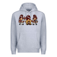Heather Grey football gnomes Premium Hoodie - BarkalooDesign