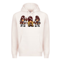 Pale Pink football gnomes Premium Hoodie - BarkalooDesign