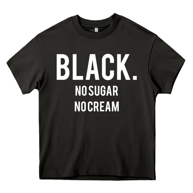 Black No Sugar No Cream 02 [tb] Heavy Core Tee by linhVisuals | Teevron