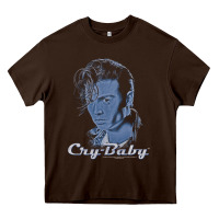 Chocolate Brown cry baby king cry baby Heavy Core Tee - linhVisuals