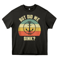 Asphalt mens funny boating shirt but did we sink rope anchor boat captain tank Heavy Core Tee - linhVisuals