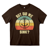 Chocolate Brown mens funny boating shirt but did we sink rope anchor boat captain tank Heavy Core Tee - linhVisuals