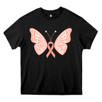 Black gynecologic cancer support t  shirt gynecological cancer awareness pea Heavy Core Tee - linhVisuals