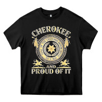 Black cherokee native american and proud of t shirt Heavy Core Tee - linhVisuals
