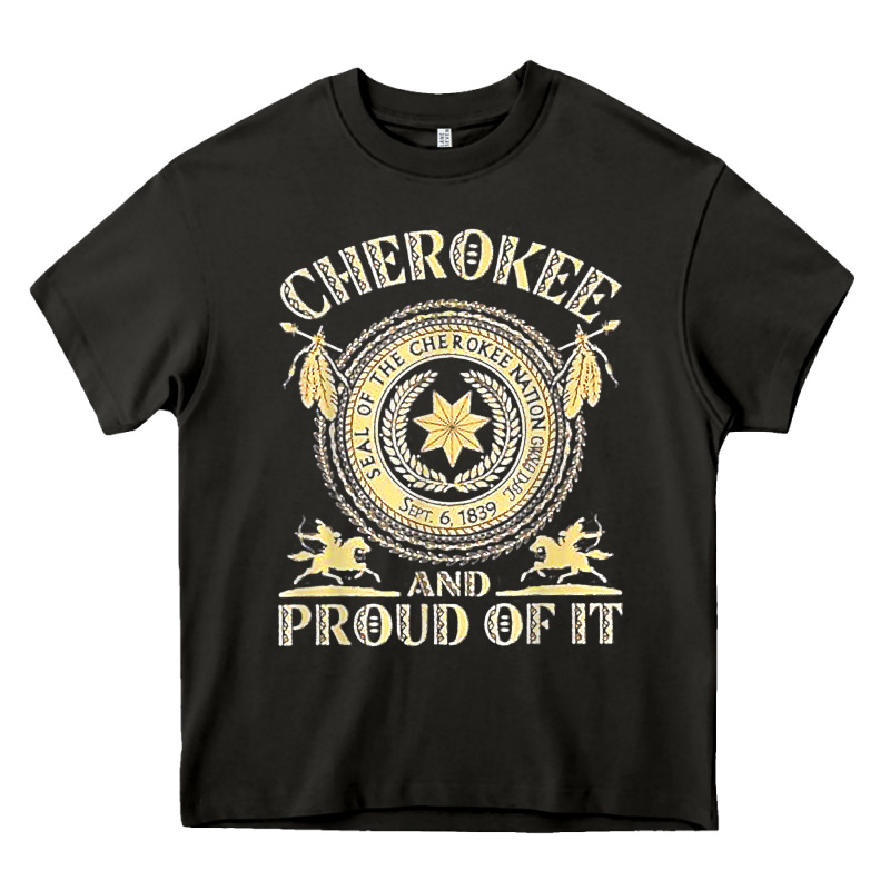 Cherokee Native American And Proud Of T Shirt Heavy Core Tee by linhVisuals | Teevron