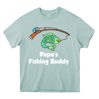 Arona kids papa's fishing buddy grandson or granddaughter fish t shirt Heavy Core Tee - linhVisuals