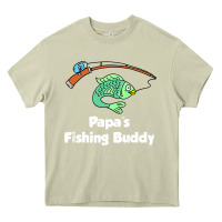 Mossy kids papa's fishing buddy grandson or granddaughter fish t shirt Heavy Core Tee - linhVisuals