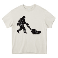 Cream mens mowing bigfoot   golf course superintendent maintenance turf t sh Heavy Core Tee - linhVisuals