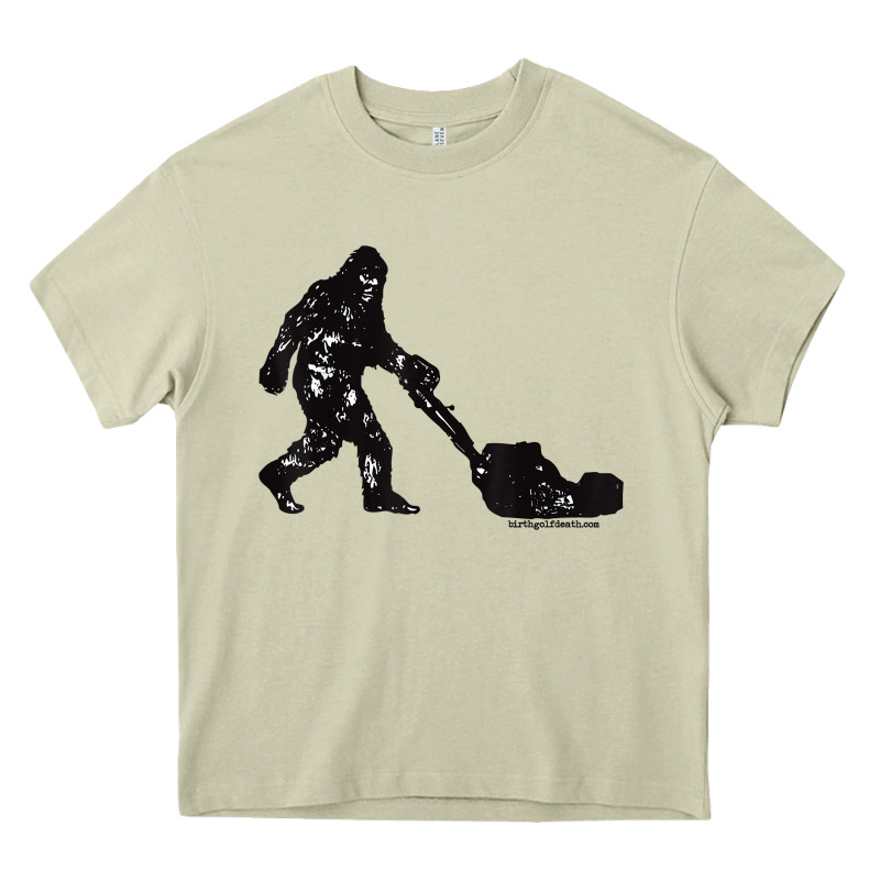 Mens Mowing Bigfoot   Golf Course Superintendent Maintenance Turf T Sh Heavy Core Tee by linhVisuals | Teevron