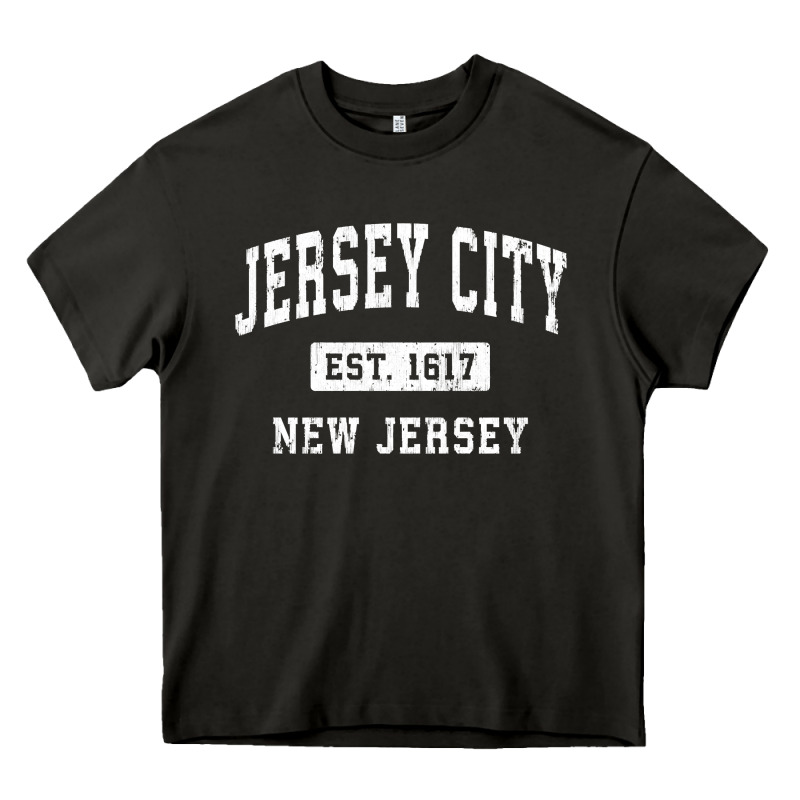 Jersey City New Jersey Nj Vintage Established Sports Design Pullover H Heavy Core Tee by linhVisuals | Teevron