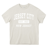 Cream jersey city new jersey nj vintage established sports design pullover h Heavy Core Tee - linhVisuals