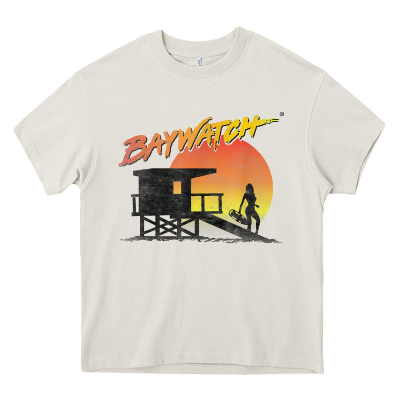 Baywatch Lifeguard Sunset T Shirt Heavy Core Tee by linhVisuals | Teevron