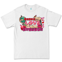 White Valentine's Day Teach Love Inspire Premium Tee - FaDigitalArtStudio