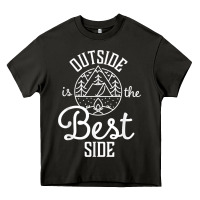 Asphalt outside is the best side for outdoor campers and hikers t shirt Heavy Core Tee - linhVisuals