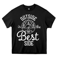 Black outside is the best side for outdoor campers and hikers t shirt Heavy Core Tee - linhVisuals