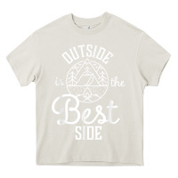 Cream outside is the best side for outdoor campers and hikers t shirt Heavy Core Tee - linhVisuals