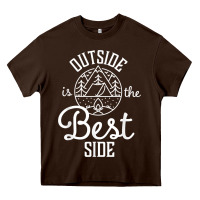Outside Is The Best Side For Outdoor Campers And Hikers T Shirt Heavy Core Tee | Teevron