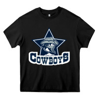 Black the cowboys football Heavy Core Tee - linhVisuals