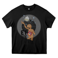 Black e.t. phone home spaceship flying away premium t shirt Heavy Core Tee - linhVisuals
