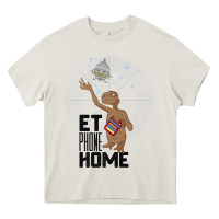 Cream e.t. phone home spaceship flying away premium t shirt Heavy Core Tee - linhVisuals