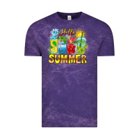 Cloud Purple Hello Summer Vintage Tee - CowhideDigitalArt