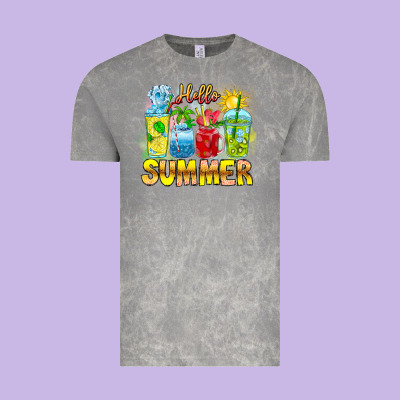Hello Summer Vintage Tee Designed By Cowhidedigitalart