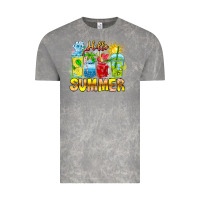 Cloud Rock Hello Summer Vintage Tee - CowhideDigitalArt